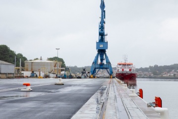 Quai Armand-Gommès (64) :  un chantier de 26 millions d’euros,  symbole de la modernisation du port  de commerce de Bayonne.