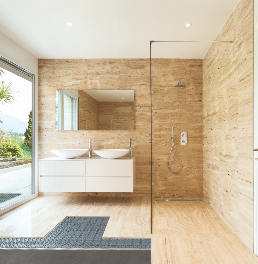 wedi commercialise en exclusivité des solutions de chauffage de surface de Gutjahr