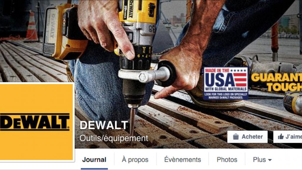 5000 fans sur Facebook en 6 mois pour DEWALT France !