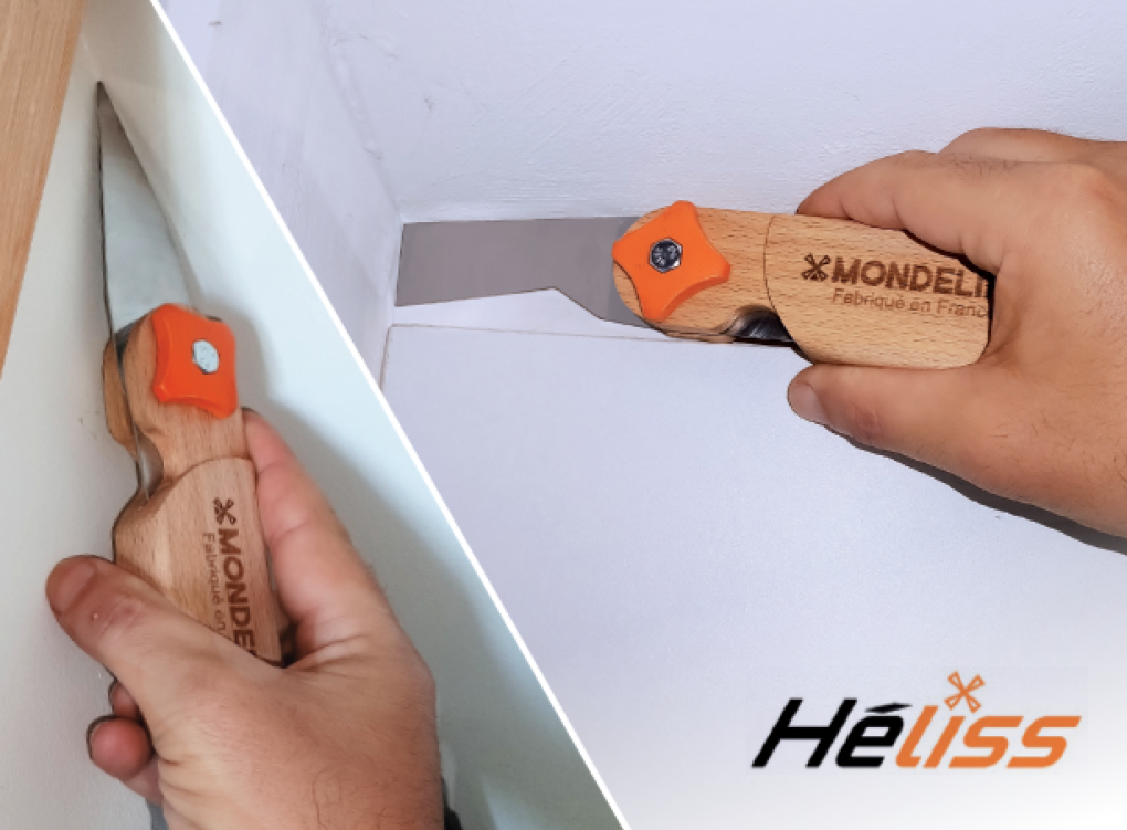 Mondelin lance le couteau Héliss : le premier couteau multifonction français pour les professionnels de la finition.