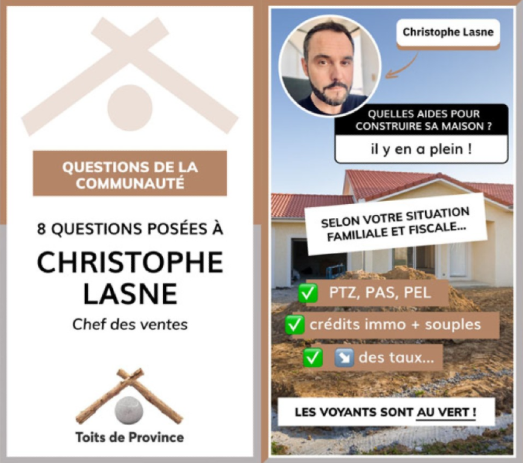 Christophe Lasne, chef des ventes de Toits de province, répond aux questions de la communauté